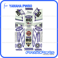 (PW80) - Yamaha PW80 Motorcross Decal Sticker Kit - Blue