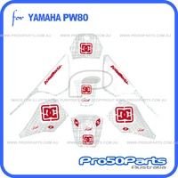 (PW80) - Decal Sticker Graphics (Dc, Red)